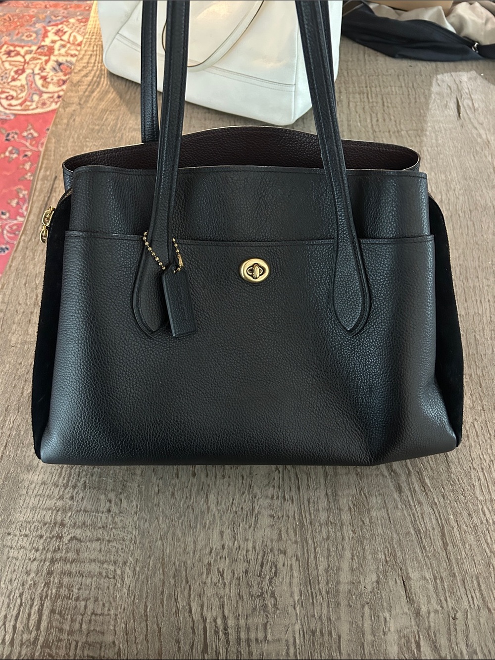 Coach Black Leather Lora Carryall